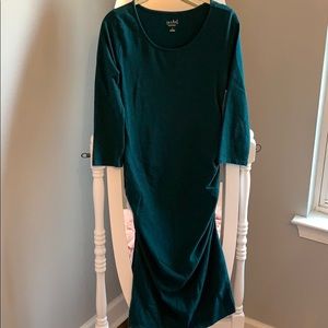 Teal maternity dress